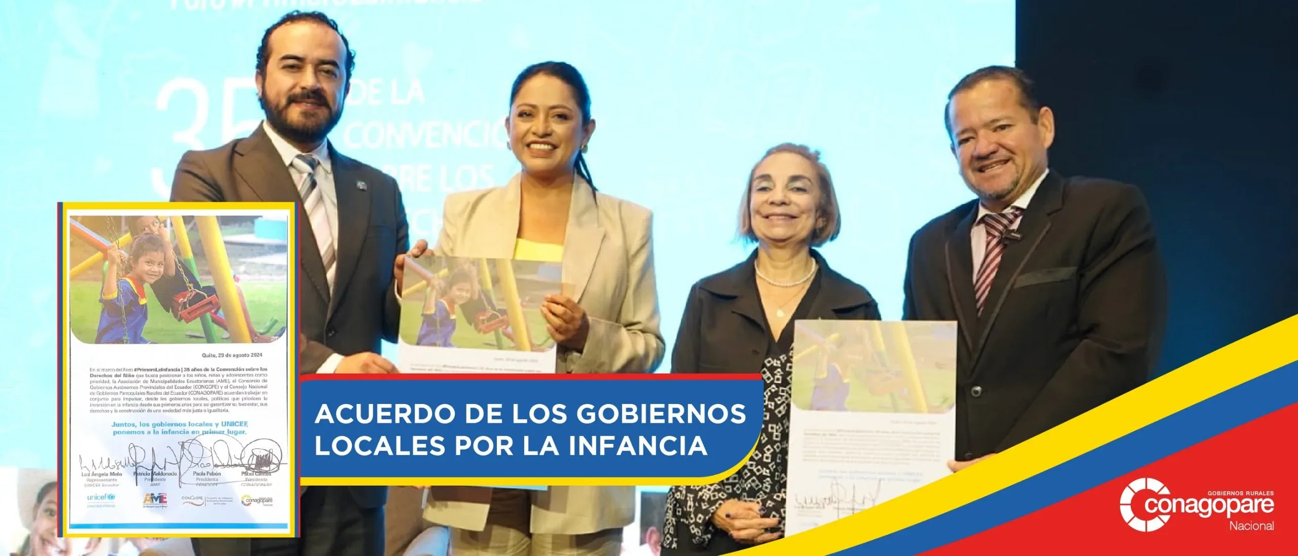 CONAGOPARE participa en el acuerdo de los gobiernos locales por la Infancia